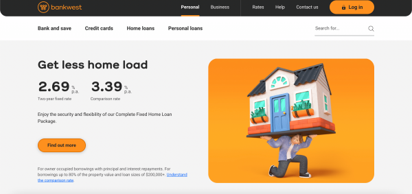 Bankwest Breeze Classic Mastercard website screenshot