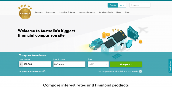 Canstar website screenshot
