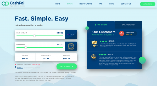 CashPal website screenshot