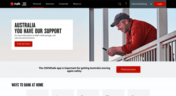 NAB Home Loan website screenshot
