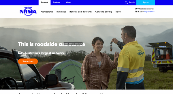 NRMA New Car Loan website screenshot